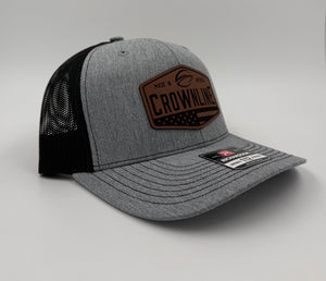 Leather Patch Trucker Hat - Heather / Black