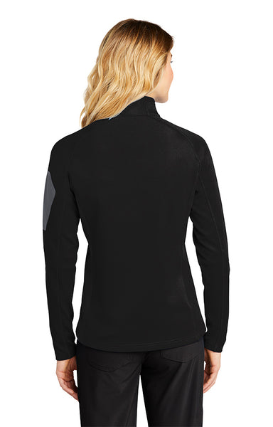 Crownline Logo Ladies 1/2-Zip Black Performance Fleece